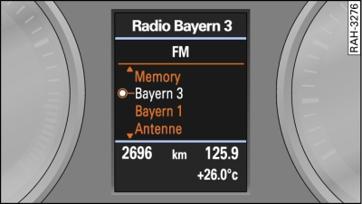 Radio menu